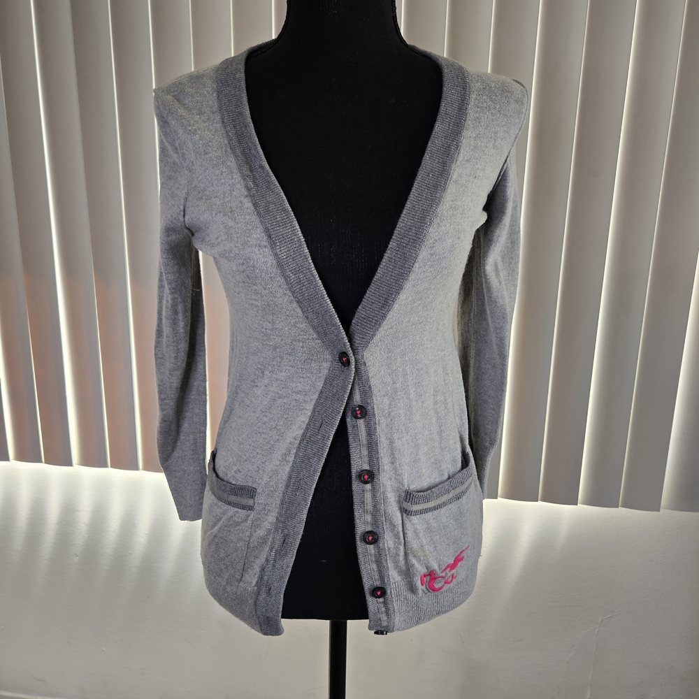 Gray Women's Cardigan Sweater